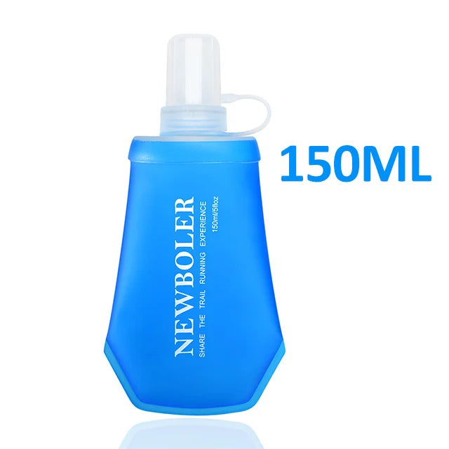 Botella de agua de 750ML, matraz blando plegable de TPU, botella de agua deportiva, bolsa de agua, botella de agua plegable para correr, acampar y hacer senderismo