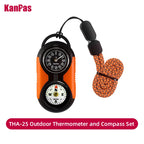 Brújula con termómetro/Kit de termohigrómetro de calidad/para exteriores, Camping, senderismo, senderismo, caza, ahorro en vivo, supervivencia