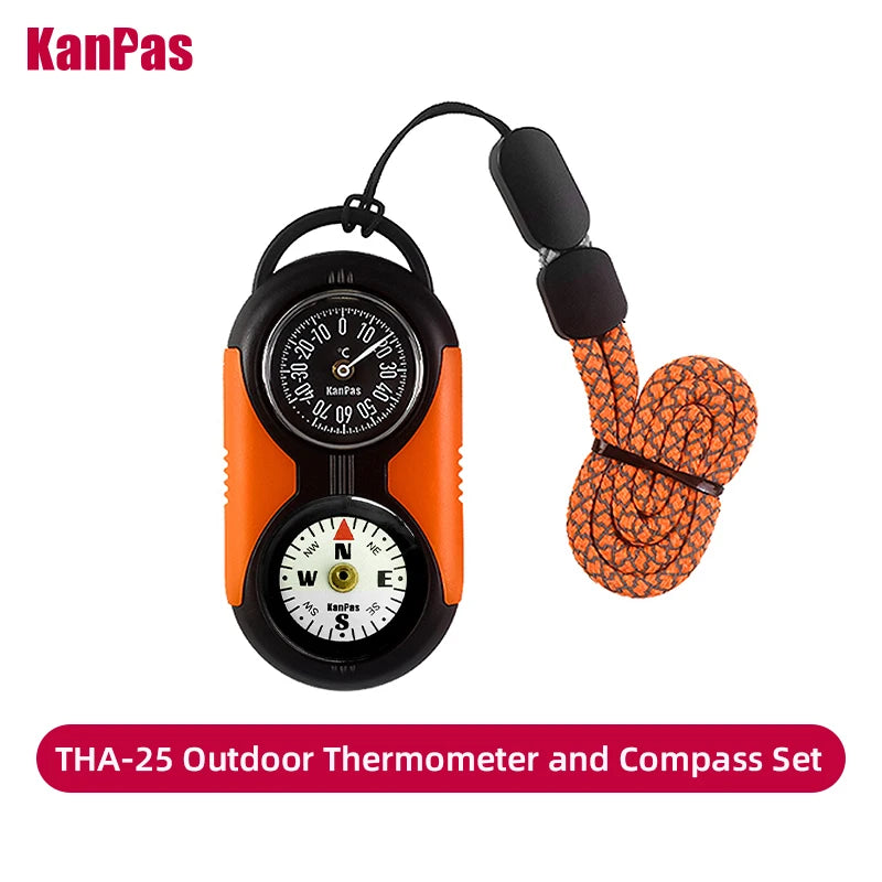 Brújula con termómetro/Kit de termohigrómetro de calidad/para exteriores, Camping, senderismo, senderismo, caza, ahorro en vivo, supervivencia