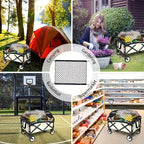 Carro de carga plegable resistente: nailon duradero, perfecto para playa, jardín y viajes con equipo de camping de diseño seguro