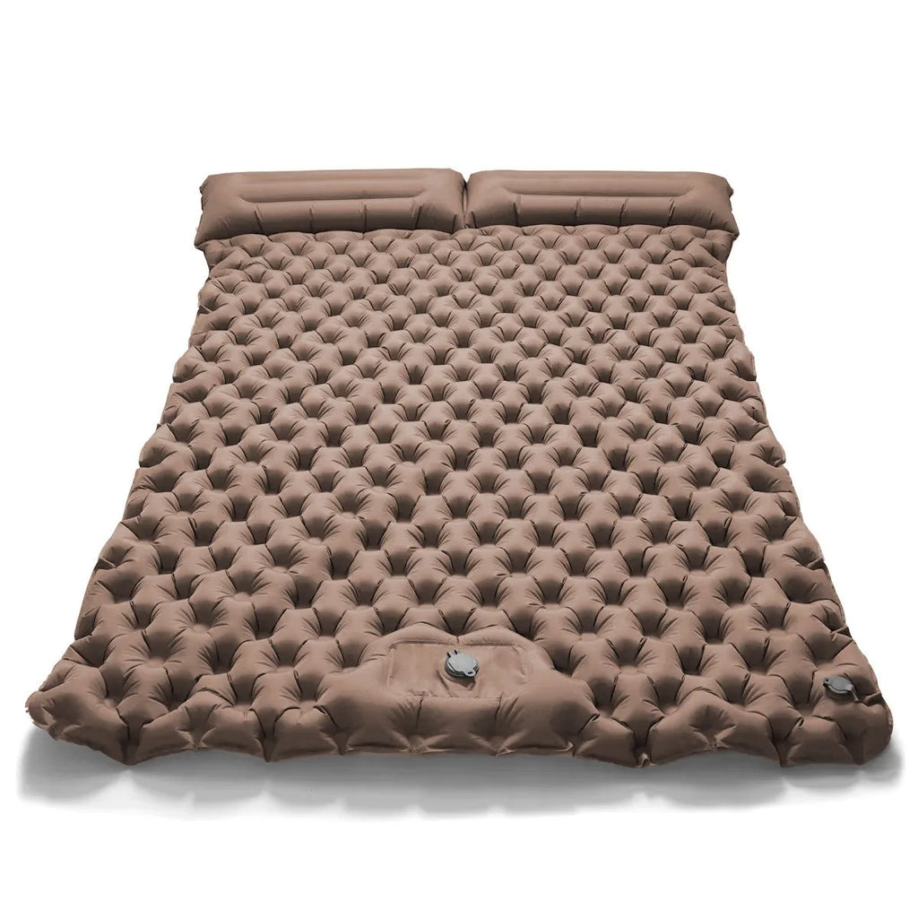 Colchón inflable doble para acampar al aire libre, colchoneta para dormir Extra ancha, cama plegable ultraligera, colchoneta para dormir, colchoneta de viaje para coche