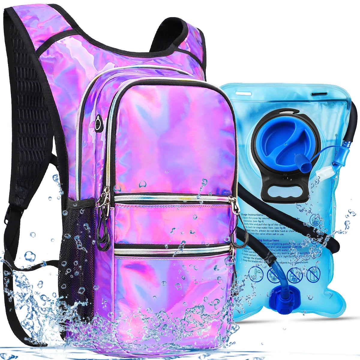 Mochila impermeable portátil para bicicleta con capa aislante, bolsa de agua de 3L, bolsa para deportes al aire libre, escalada, senderismo, mochila de hidratación