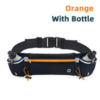 Riñonera para correr y rastreo de maratón para teléfono, botella de agua, riñonera deportiva para Fitness, cinturón para correr con dos bolsillos, riñonera para hombres y mujeres