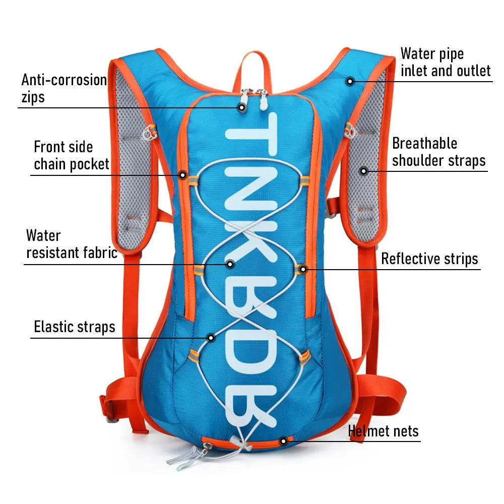 Mochila para ciclismo ThinkRider, bolsas para bicicleta de 12L, deporte al aire libre, escalada, senderismo, mochila de hidratación para bicicleta de montaña y carretera