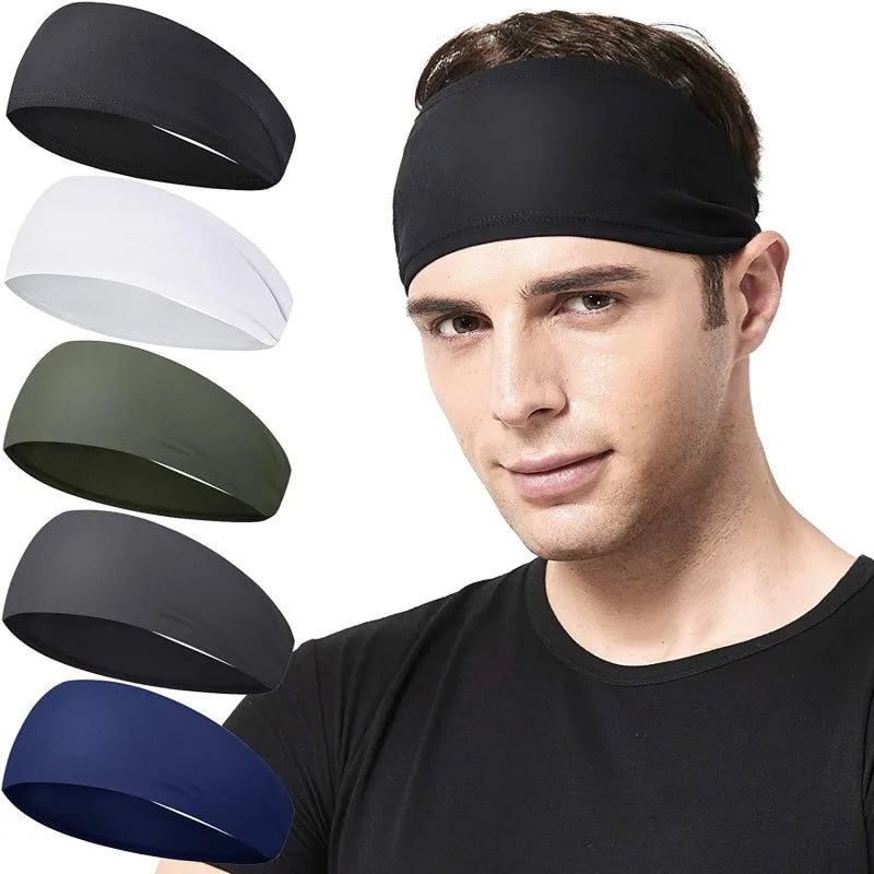 Diadema deportiva para hombre y mujer, banda elástica para el sudor para gimnasio, Fitness, correr, Yoga, diadema, bandas para el cabello absorbentes transpirables de secado rápido