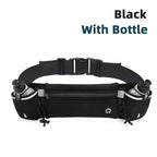 Riñonera para correr y rastreo de maratón para teléfono, botella de agua, riñonera deportiva para Fitness, cinturón para correr con dos bolsillos, riñonera para hombres y mujeres