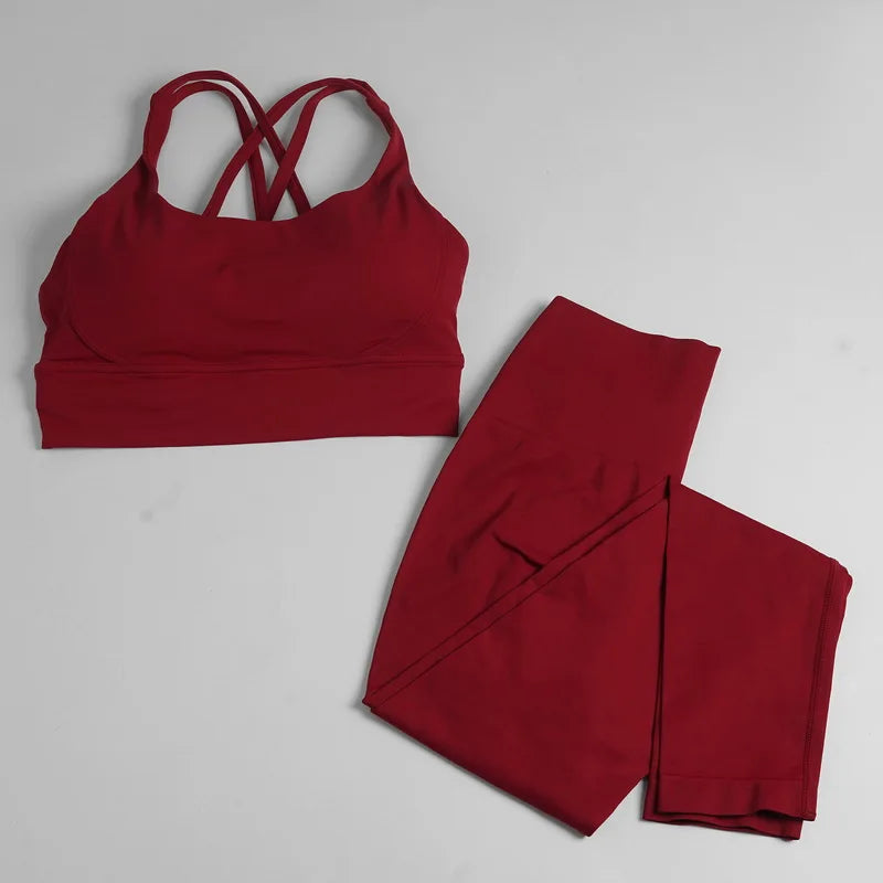 Nuevo Conjunto de traje deportivo para Pilates para mujer, ropa deportiva profesional que absorbe los golpes, sujetador para correr, traje de yoga, pecho de secado rápido