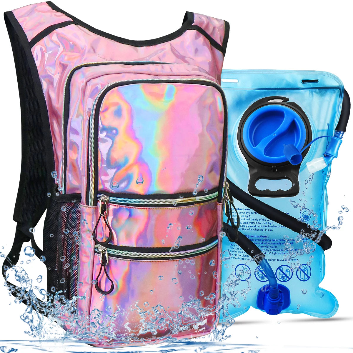 Mochila impermeable portátil para bicicleta con capa aislante, bolsa de agua de 3L, bolsa para deportes al aire libre, escalada, senderismo, mochila de hidratación