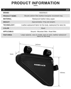 Bolsas impermeables para tubo de ciclismo, bolsa triangular para bicicleta de montaña y carretera de 1,5 l, bolsas delanteras para cuadro de ciclismo, herramientas de reparación, bolsa para bicicleta