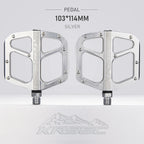 Pedales de bicicleta Pedal de bicicleta de montaña Pedal plano de plataforma de bicicleta ligera de 9/16 pulgadas para BMX MTB bicicleta de carretera para adultos