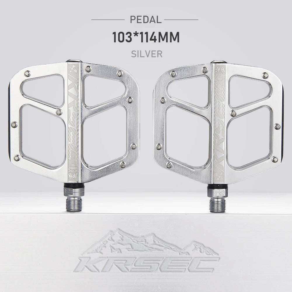 Pedales de bicicleta Pedal de bicicleta de montaña Pedal plano de plataforma de bicicleta ligera de 9/16 pulgadas para BMX MTB bicicleta de carretera para adultos