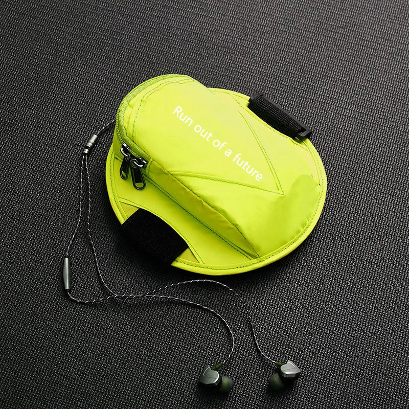 Brazalete impermeable para exteriores, bolsa de muñeca deportiva para correr, soporte para teléfono con conector para auriculares, bolsa móvil