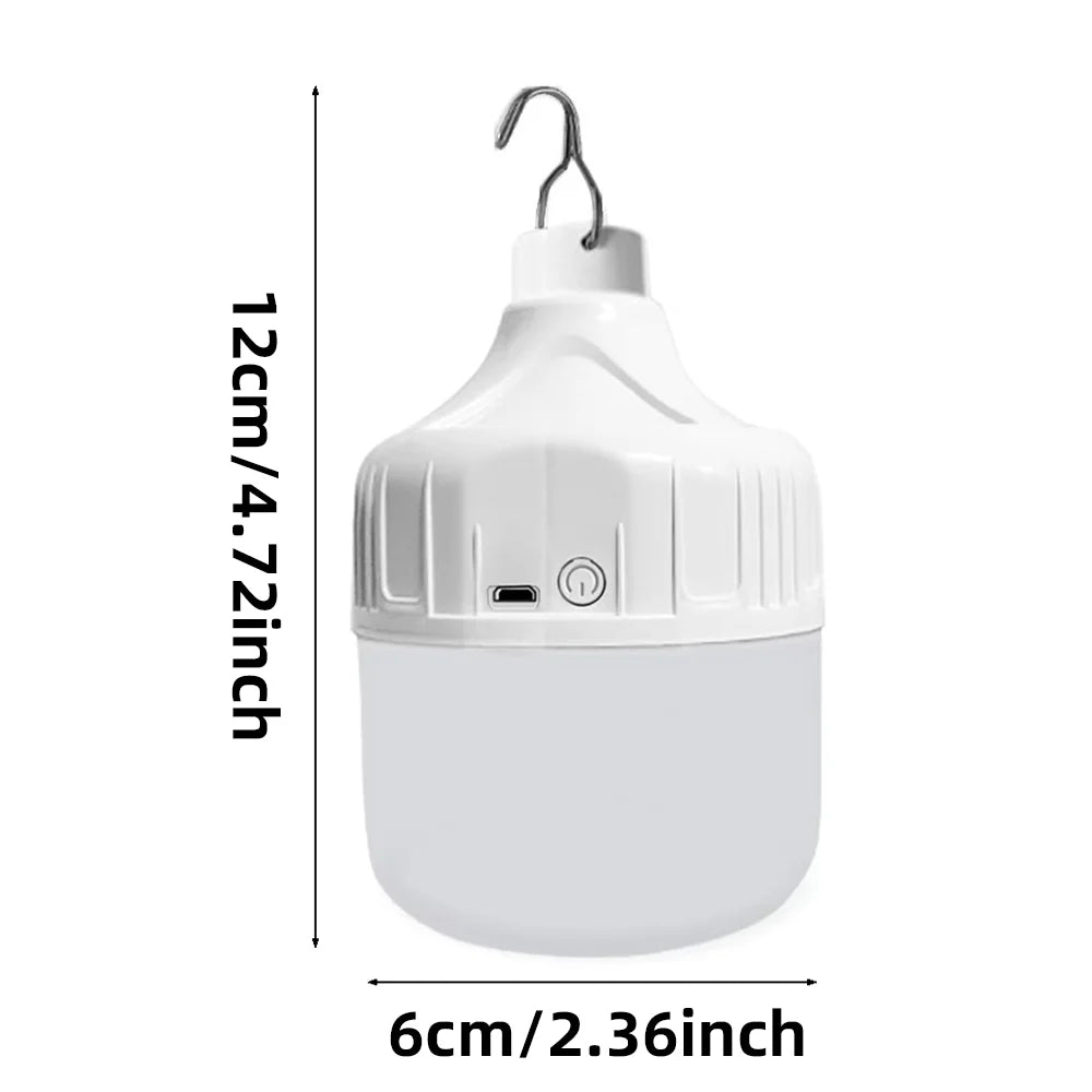 Luz LED portátil para acampar, recargable por USB, multifuncional, para exteriores, lámpara colgante de emergencia para tienda, senderismo, Picnics, iluminación nocturna