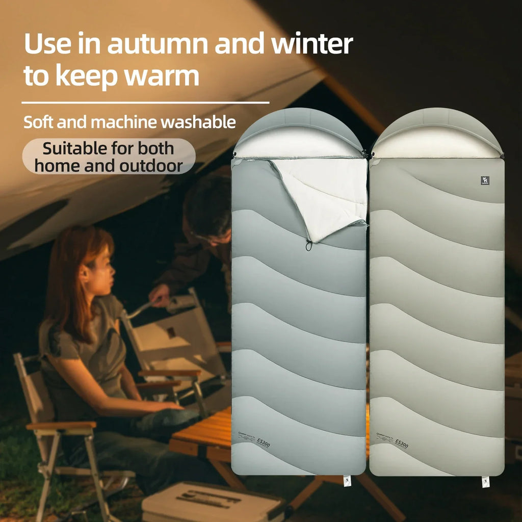 Saco de dormir Qunature para acampar al aire libre, colcha de empalme portátil cálida para el hogar resistente al frío para una sola persona, equipo de Camping
