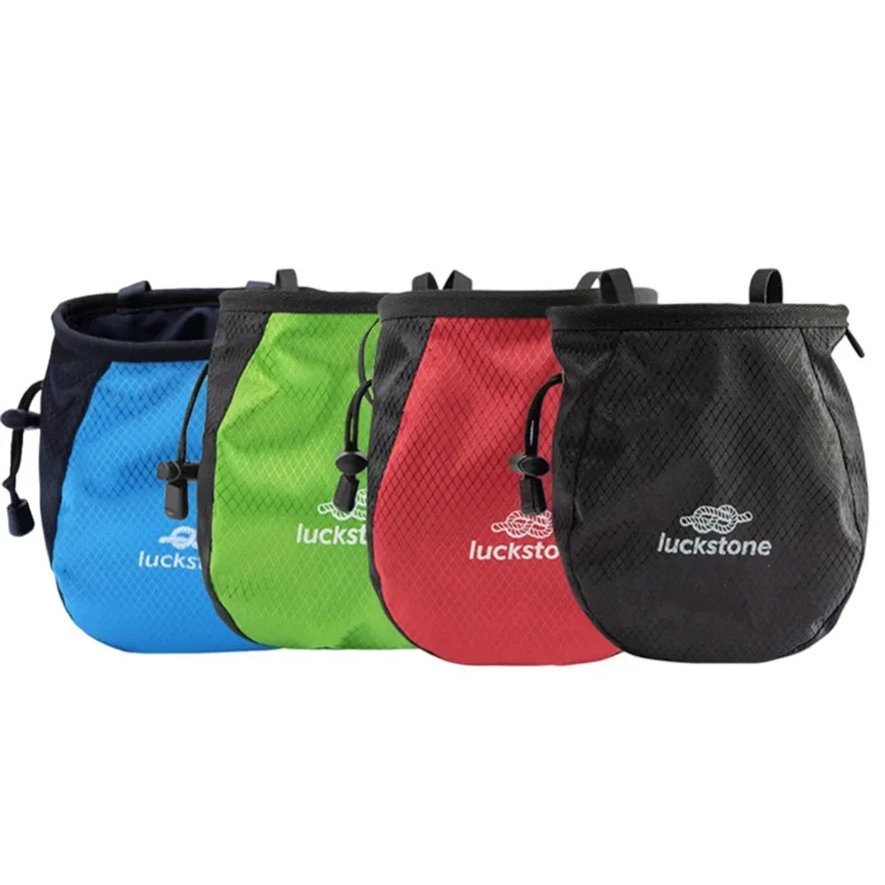 Bolsa de tiza impermeable para escalada y levantamiento de pesas, bolsa de polvo de magnesio con cinturón ajustable, bolsa de tiza para gimnasio de gran capacidad