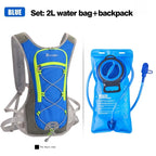 Mochila para ciclismo, juego de bolsas de agua de 2L, mochila transpirable para correr, bolsa de agua para beber, contenedor de reposición de hidratación