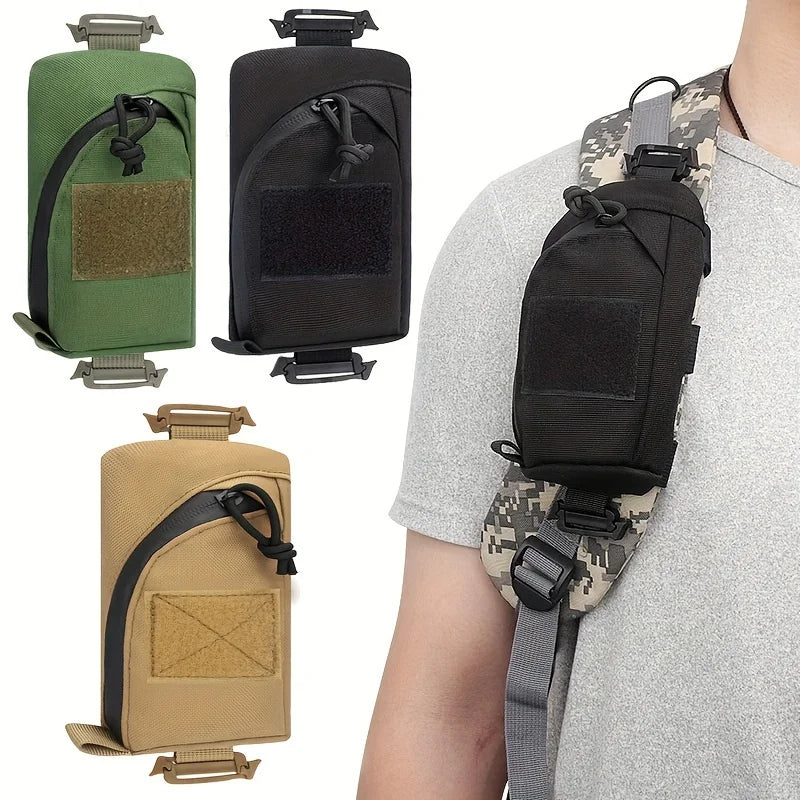 Bolsa de accesorios táctica EDC, equipo de senderismo portátil al aire libre, funda para teléfono móvil de montañismo, tela Oxford duradera