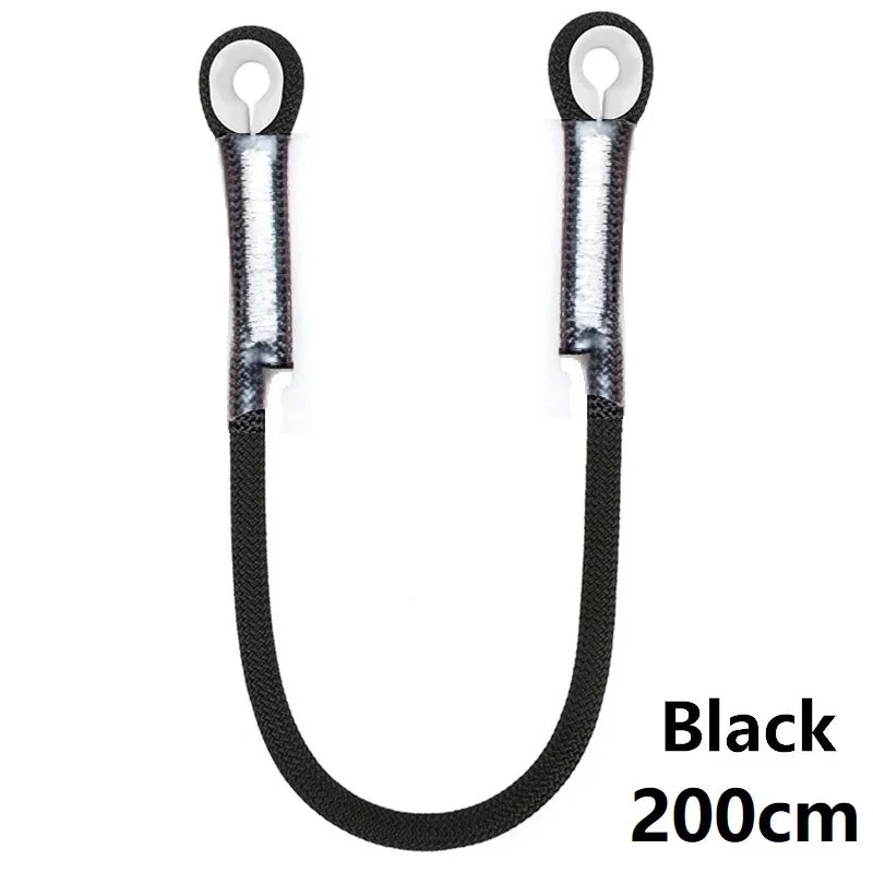 Cuerda para escalada en roca al aire libre, cuerda estática de 10,5mm, 20kN, protector de ojo a ojo, cordón precocido, eslinga, equipo de montañismo