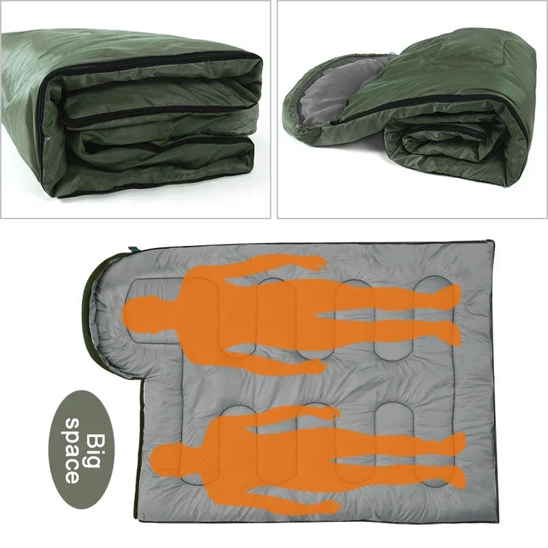 Saco de dormir para acampar, ultraligero, impermeable, sobre cálido para 4 estaciones, sacos de dormir para mochilero, para viajes al aire libre y senderismo