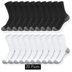 10/20/30 pares de calcetines clásicos para hombre, calcetines deportivos Unisex para correr, baloncesto, antideslizantes, calcetines transpirables para exteriores para hombre