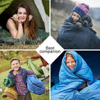 Saco de dormir para acampar, ultraligero, impermeable, sobre cálido para 4 estaciones, sacos de dormir para mochilero, para viajes al aire libre y senderismo