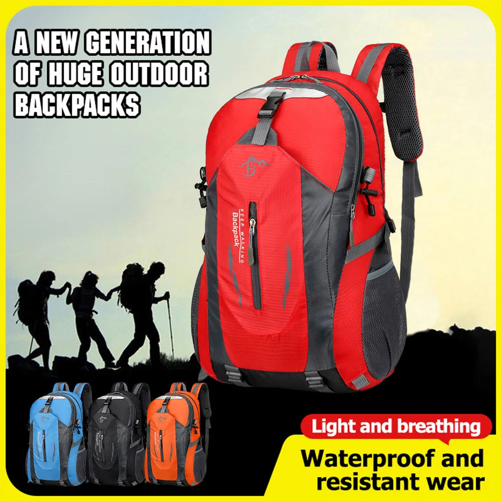 Mochila de senderismo 40L impermeable ligera al aire libre senderismo mochila de viaje para hombres y mujeres