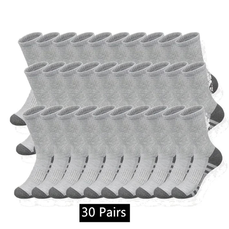 10/20/30 pares de calcetines clásicos para hombre, calcetines deportivos Unisex para correr, baloncesto, antideslizantes, calcetines transpirables para exteriores para hombre