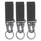 Mosquetón con hebilla de correas de nailon táctico, gancho EDC Molle para mochila, Clip para cinturón, llavero, colgador para acampar y escalar al aire libre, 3 uds.
