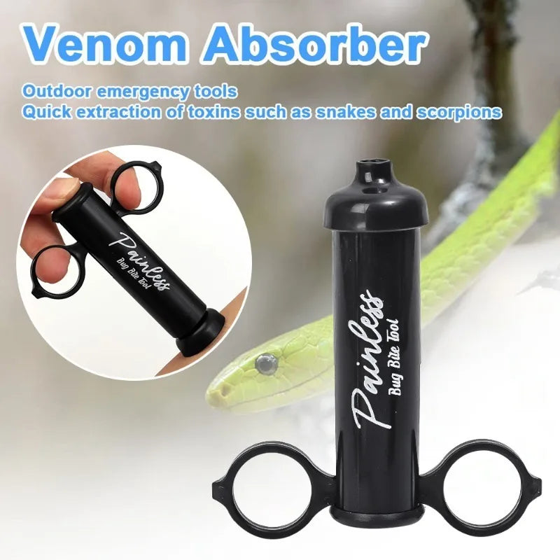 Extractor de veneno para acampar, herramienta de rescate de emergencia con succión al vacío, accesorios para senderismo al aire libre, abejas de aventura salvaje, recuperación de mordeduras de insectos