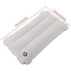 Almohada inflable portátil de PVC flocado, almohada de aire para dormir para acampar, viajes, senderismo al aire libre, vuelo, almohada plegable para reposacabezas
