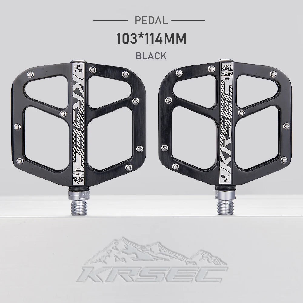 Pedales de bicicleta Pedal de bicicleta de montaña Pedal plano de plataforma de bicicleta ligera de 9/16 pulgadas para BMX MTB bicicleta de carretera para adultos