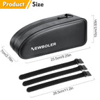 Bolsa para bicicleta impermeable, bolsa para cuadro de tubo frontal superior de ciclismo, gran capacidad, alforja para bicicleta de montaña y carretera, accesorios negros para bicicleta