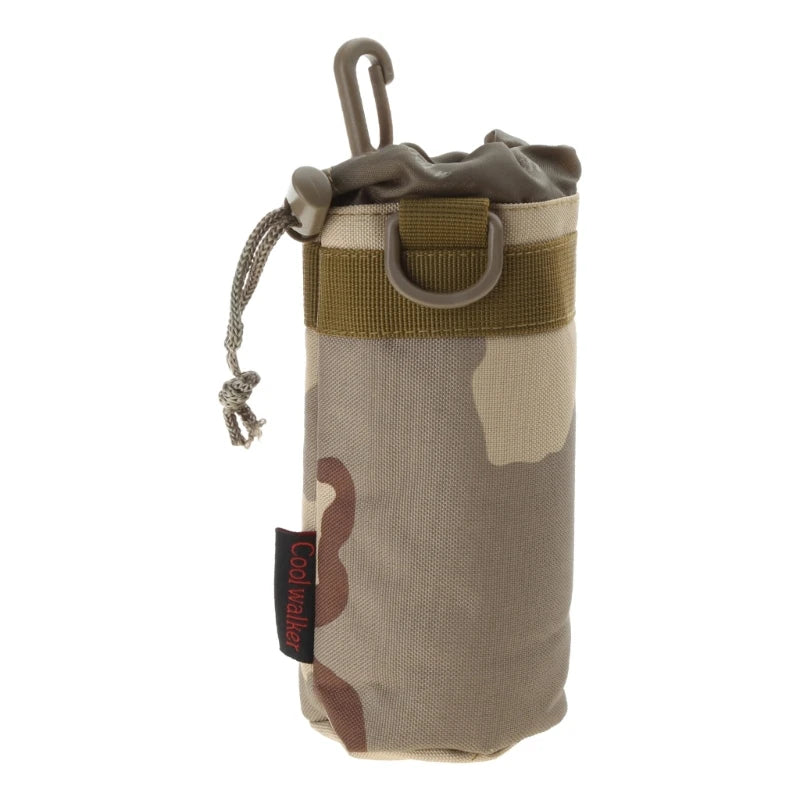 Bolsa portabotellas G92F, bolsa táctica nailon para botella agua portabotellas para acampar, senderismo
