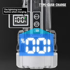 Luz de trabajo de doble luz SQ-G18 3700LM |   Antorcha LED IPX4 de 9000 mAh con pantalla digital y 9 modos para camping, sitio de trabajo, emergencia