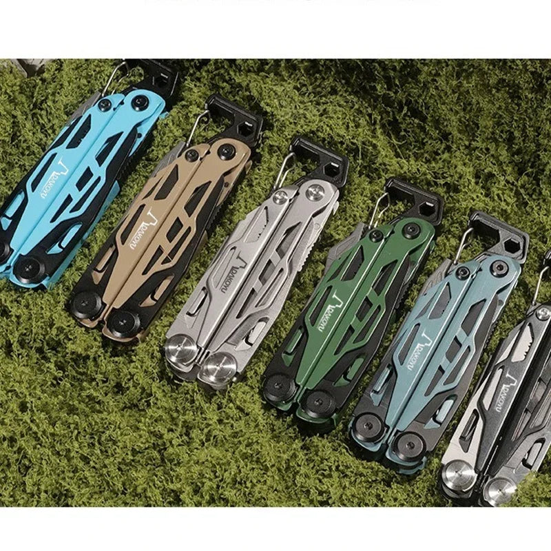 DAKOYU DKShadow Alicates multiherramienta para acampar con silbato de emergencia Herramienta compacta para exteriores de 8 colores, adecuada para senderismo y acampada