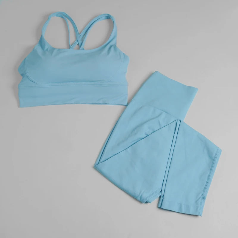 Nuevo Conjunto de traje deportivo para Pilates para mujer, ropa deportiva profesional que absorbe los golpes, sujetador para correr, traje de yoga, pecho de secado rápido