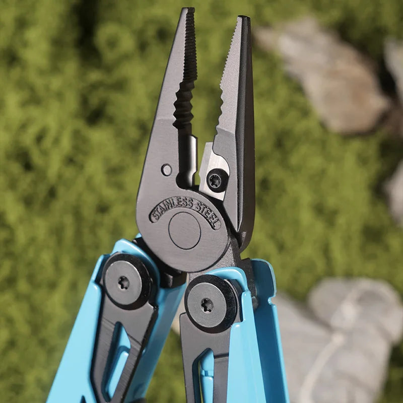 DAKOYU DKShadow Alicates multiherramienta para acampar con silbato de emergencia Herramienta compacta para exteriores de 8 colores, adecuada para senderismo y acampada