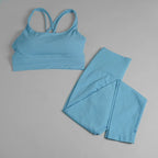 Nuevo Conjunto de traje deportivo para Pilates para mujer, ropa deportiva profesional que absorbe los golpes, sujetador para correr, traje de yoga, pecho de secado rápido