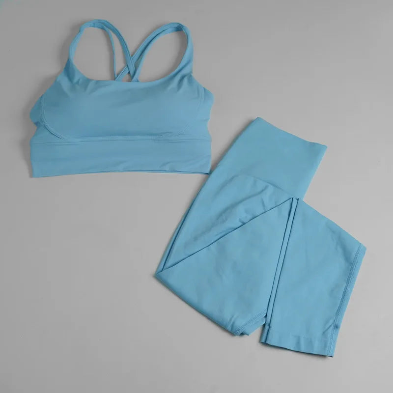 Nuevo Conjunto de traje deportivo para Pilates para mujer, ropa deportiva profesional que absorbe los golpes, sujetador para correr, traje de yoga, pecho de secado rápido