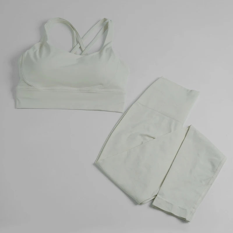 Nuevo Conjunto de traje deportivo para Pilates para mujer, ropa deportiva profesional que absorbe los golpes, sujetador para correr, traje de yoga, pecho de secado rápido