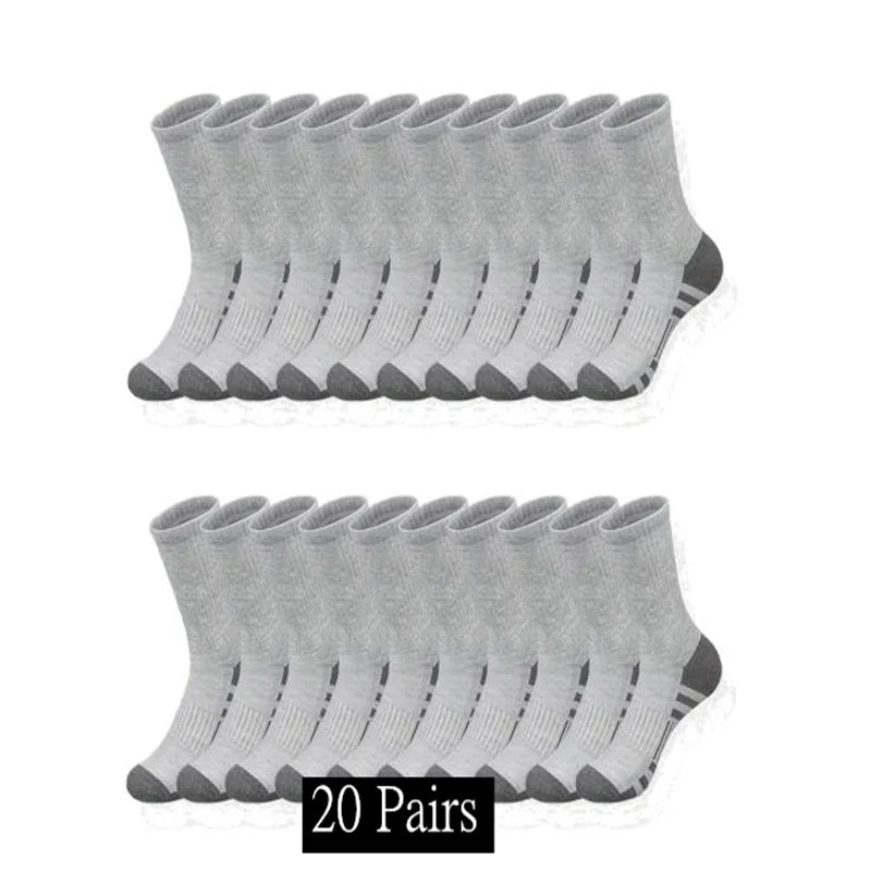 10/20/30 pares de calcetines clásicos para hombre, calcetines deportivos Unisex para correr, baloncesto, antideslizantes, calcetines transpirables para exteriores para hombre