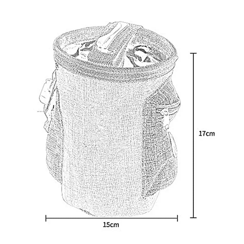 Bolsa de magnesia de escalada al aire libre, kit de entrenamiento de mascotas, bolsa de cintura de espeleología, paquete de tiza, bolsa de polvo de magnesio de poliéster impermeable