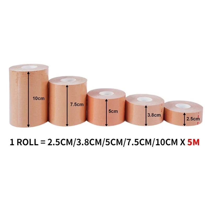 Cinta deportiva de kinesiología muscular, parche elástico para aliviar el dolor de rodilla, pegatinas de recuperación atlética, vendajes de Fitness, 5-10 cm