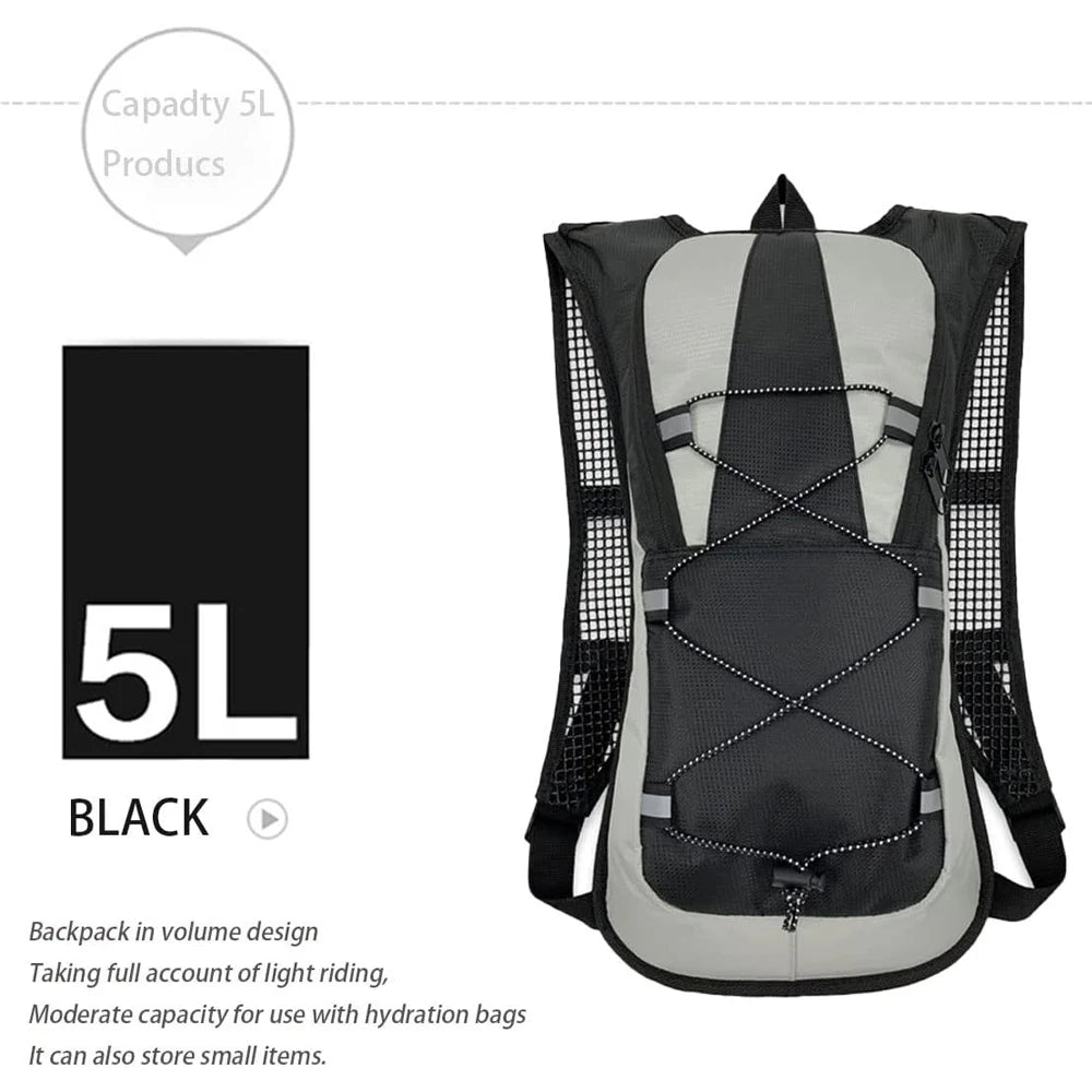 Paquete de hidratación, mochila de hidratación aislada o vejiga de agua y almacenamiento sin BPA de 2L, mochila de senderismo para correr, andar en bicicleta, acampar