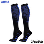 1 par de calcetines deportivos de compresión para mujeres y hombres, calcetines de soporte para pantorrilla para correr, enfermeras, vuelo, embarazo, circulación atlética
