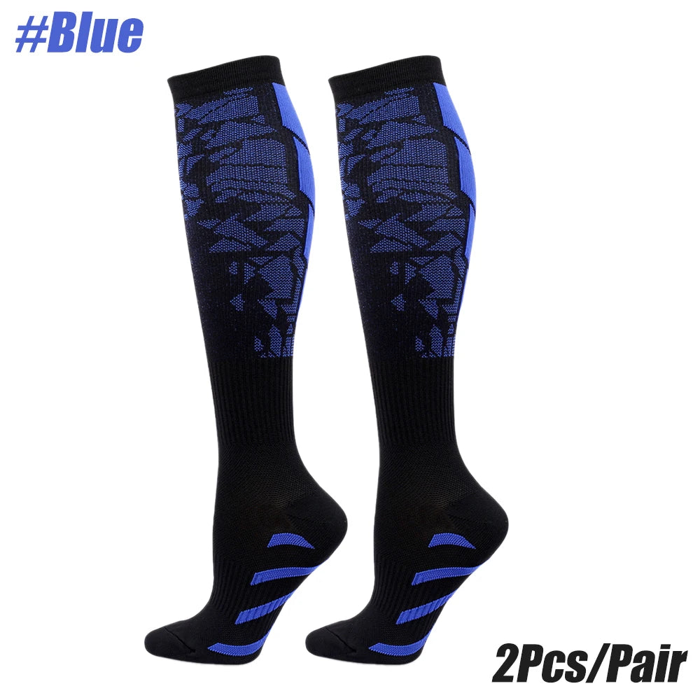 1 par de calcetines deportivos de compresión para mujeres y hombres, calcetines de soporte para pantorrilla para correr, enfermeras, vuelo, embarazo, circulación atlética