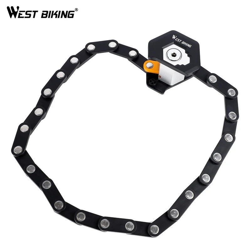 Candado plegable para bicicleta, candado de seguridad antirrobo de acero de aleación portátil, candado para bicicleta eléctrica, accesorios para bicicleta de montaña y carretera