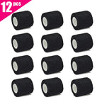 Vendaje deportivo de gasa negra, 6 uds./12 Uds./24 Uds., 5cm x 4,5 m, con vendaje elástico transpirable autoadhesivo para fijar dedos, muñecas