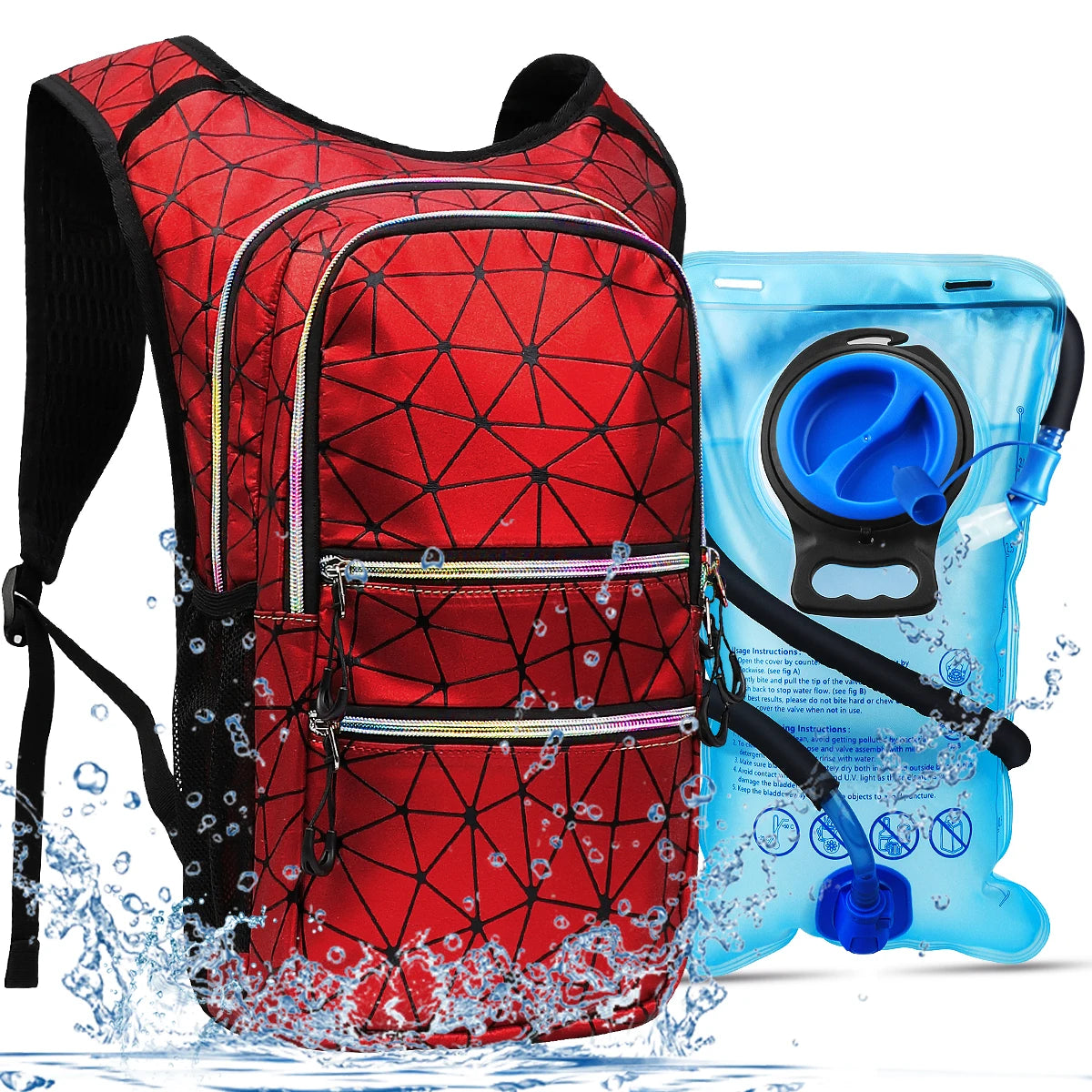 Mochila impermeable portátil para bicicleta con capa aislante, bolsa de agua de 3L, bolsa para deportes al aire libre, escalada, senderismo, mochila de hidratación