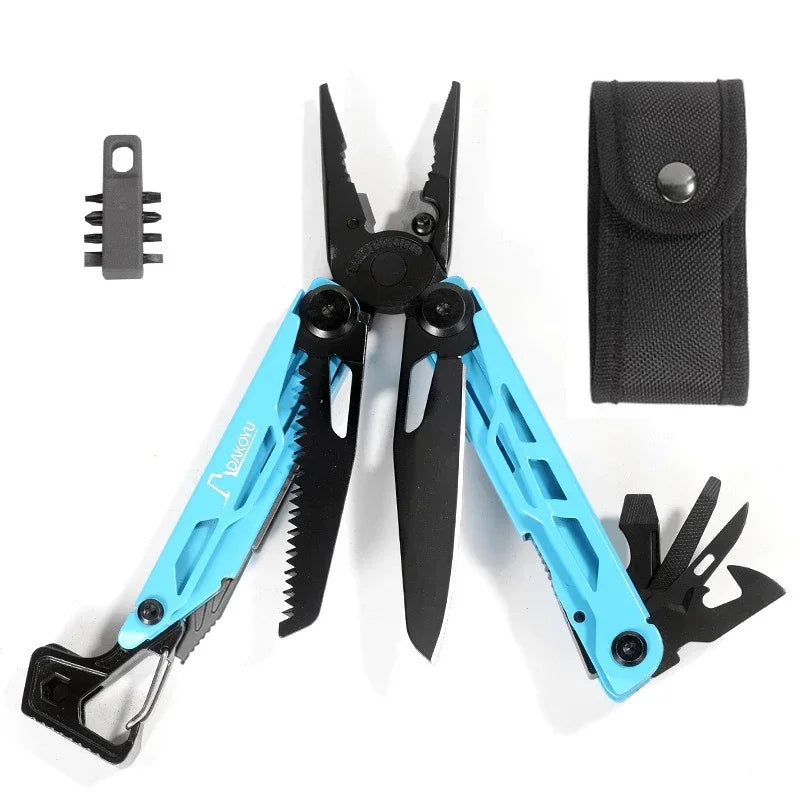 DAKOYU DKShadow Alicates multiherramienta para acampar con silbato de emergencia Herramienta compacta para exteriores de 8 colores, adecuada para senderismo y acampada